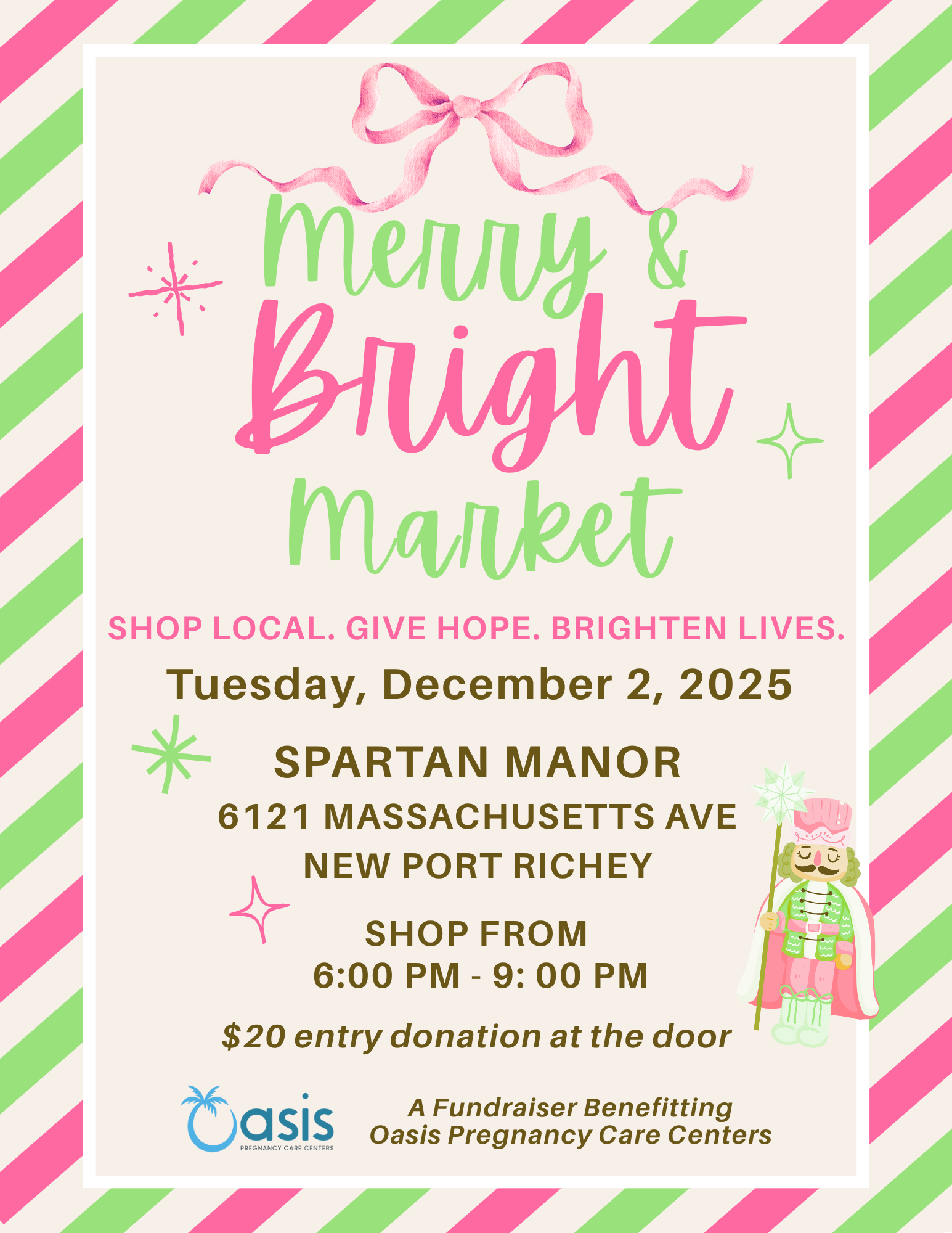 Oasis Pregnancy Care Centers Fundraiser Event - Merry & Bright Market