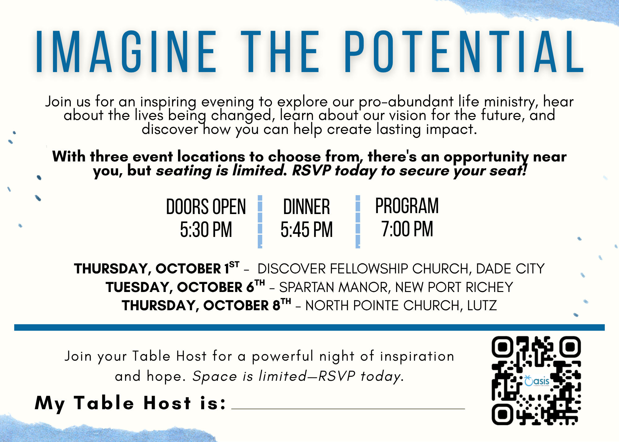 Details of Oasis Pregnancy Care Centers' Event- Imagine The Potential 2026