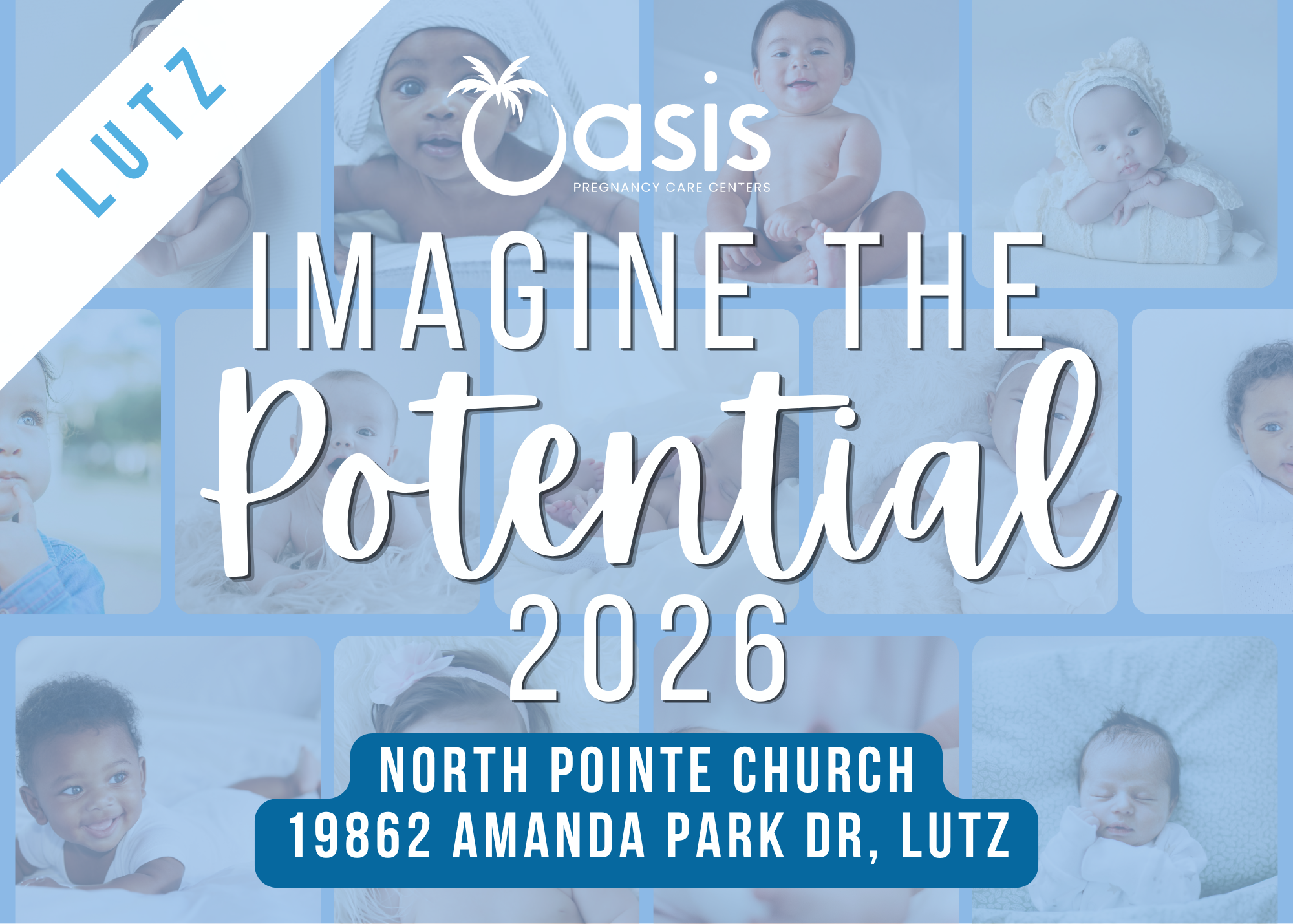 Poster of Oasis Pregnancy Care Centers' Event- Imagine The Potential 2026 Lutz FL